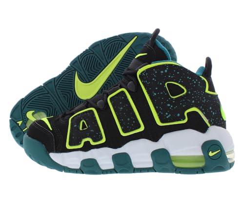 Nike Grade School Air More Uptempo - Brown Bulls, Schwarz/Limette/Weiß-Schwarz, 5 Big Kid