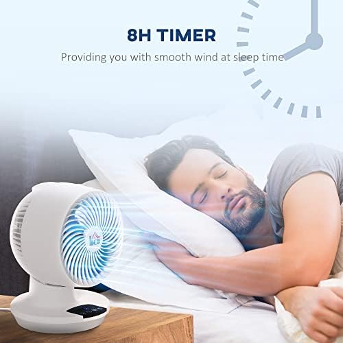 HOMCOM 28cm Electric Table Desk Fan with 3 Speed, Remote, Small Portable Personal Cooling Fan for Home Office Desktop, White