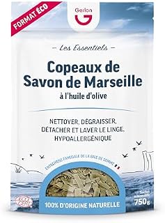 Gerlon Les Essentiels, copeaux de savon de Marseille à l'huile d'olive, 750 g