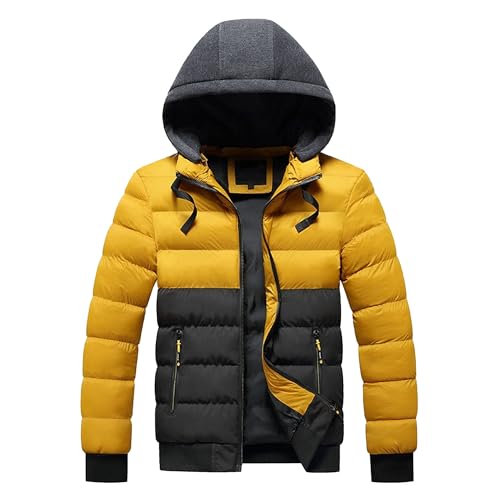 Manteaux d'hiver à capuche homme veste matelassée coupe-vent