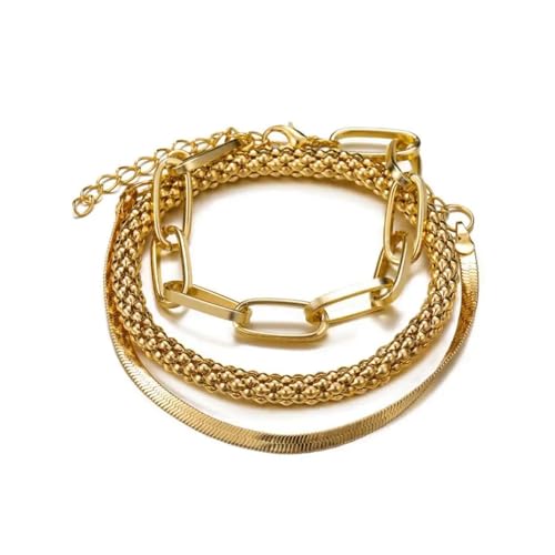 Simple Chain Pulseras Pulsera Bracelet Joyería Hombre Mujer Cadena Pulseras Multi Capa Boda Boho Retro Pulsera Cadena