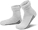Produktbild normani ALPAKA Wollsocken mit Alpaka- & Schafwolle sowie rutschfestem ABS-Aufdruck Farbe Hellgrau Größe 43-46