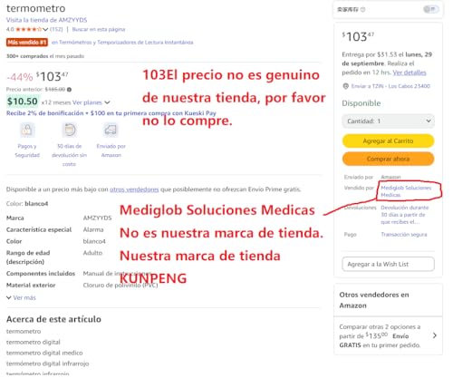 La mejor comparación de Termómetros Top 5. 10 Termómetros marca AMZYYDS (2)