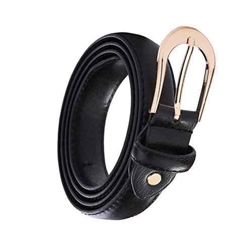 Cinto de couro sintético feminino KesYOO cor sólida fivela pino cinto simples cinto para vestidos e