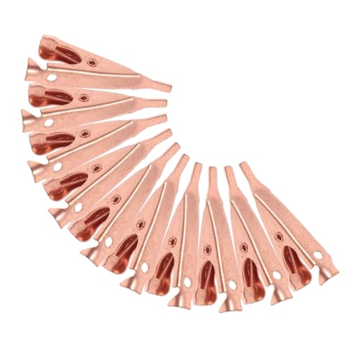 OUNONA 10 Piezas Pinzas De Cocodrilo De Cobre Pinzas Pequeñas Para Conexiones Eléctricas Temporales Para Soldar Cables