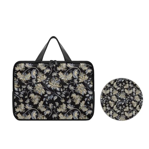 Bolso Floral para Laptop PU con Mouse Redondo 12 pulgadas miniatura 1