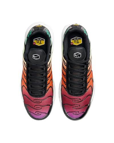 Nike Air Max Plus, Damen-Turnschuhe, Black Viotech Team Red White, 35.5 EU