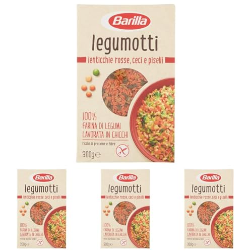 Barilla Legumotti Lenticchie Rosse, Ceci e Piselli, Ricchi di Proteine e Fibre, senza Glutine