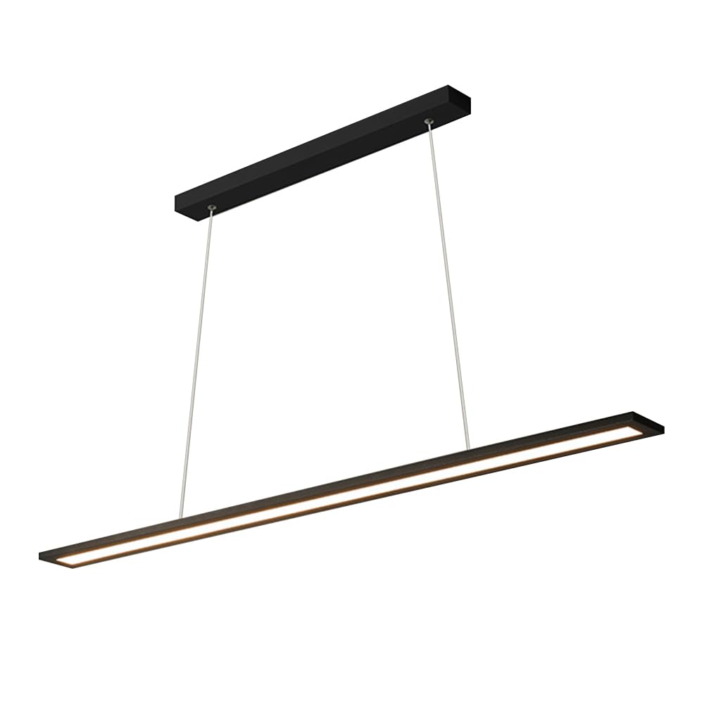 KXEcoLife LED Chandelier Lighting Linear Rectangle Kitchen Island Hanging Fixture 6000K Cold White Contemporary Pendant Ceiling Lamp for Dining Room Living