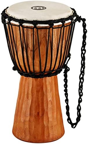 Meinl Percussion Djembe with Mahogany Wood-NOT Made in China-8" Large Size Rope Tuned Goat Skin Head, 2-Year Warranty, Nile, Small (HDJ4-S)
