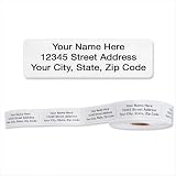 Personalized Return Address Labels, Roll of 250 Gloss White Self-Adhesive Labels Without Dispenser, Customize with Name & Shipping Address, Colorful Images
