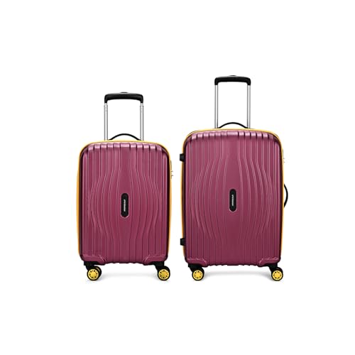 Image of Aristocrat Vortex Plus | Set of 2 Trolley Bag, 55+65 Cm, Small+Medium Hardside Luggage | 8 Wheels, Combination Lock | Polycarbonate | 3 Year International Warranty | Maroon