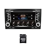 Amaseaudio Wince Car Stereo, 2 Din Compatible with Audi A4 S4 RS4, 7' Touchscreen,DSP+, DVD Player in-Dash, Support GPS navi/Fast Boot/Back Camera/OBDII