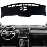 KEEGTBOX Dash Mat Cover Custom Interior Center Console Compatible with Hyundai Tucson SUV SE SEL Limited 2022 2023 Dashboard mat Covers Accessories (Black Trim)