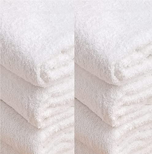 Towels N More 24X48 White Bath Towels - 6 Pack Premium Cotton Bath Towels For Bathroom, Thick Soft Bath Towels For Adults, Absorbent Bath Towel Set Ideal For Home, Spa, Hotels/Motels, And Gym Use #TOP8