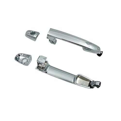 FESFOC Outer Door Exterior Handle for Chrome Front&Rear Open Catcher for Toyota for Corolla for vigo 2003-2014 Yaris(with keyhoel 2pcs)