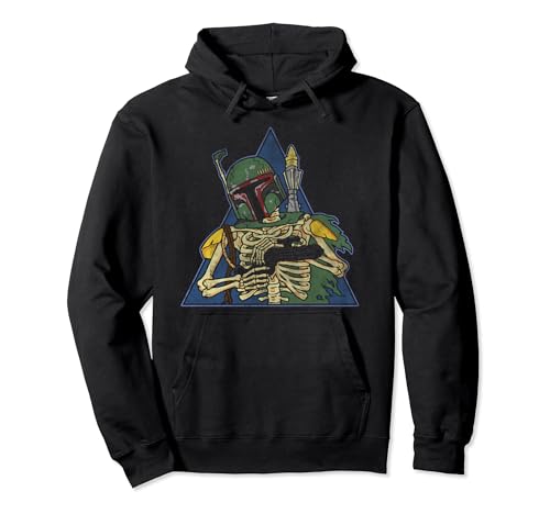 Star Wars Boba Fett Skeleton Triangle Patch Pullover Hoodie