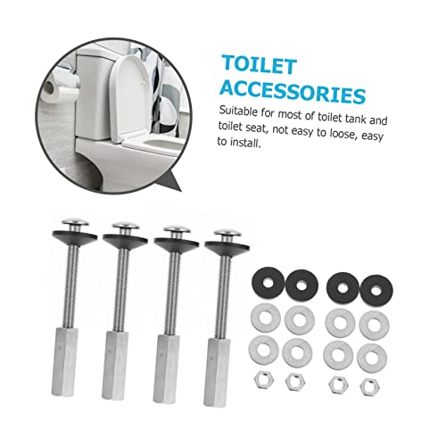 Doitool Water Tank Screw Ground Screw Ar Parts Kit Washer Kit Toilet Floor Bolts Screw Sets Toilet Fittings Toilet Fixings Repair Kits Toilet Tank Fixing Screw Toilet Tank Screw Hinge 4Pcs #TOP3
