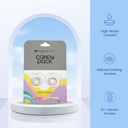 Image of Aquacolor Spicy Grey Daily Disposable Candy Pack - 2 Lens Pack, Power(-3)