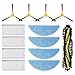 Hasaller Hauptbürste Seitenbürsten Filter Mop Kit für Mamibot EXVAC650 EXVAC660 EXVAC680S EXVAC880 Roboter Staubsauger Ersatz Zubehör Set beinhaltet 1 Hauptrollenbürste 4 HE