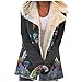 Produktbild PlüschJacke Damen Warm Dicke Winterjacke Drucken Damenmantel Wintermantel Winter Jacke Cardigan Teddyfell gefütterte Winterjacke Strickjacke Trenchcoat Warme Outwear Übergangsjacke