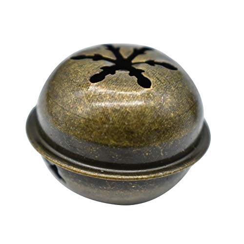Maydahui 60Pcs Bronze Jingle Bells 1.34 Inches Star With Snowflakes Design Small Elliptical Antique Brass Bell For Kids Crafts And Christmas Halloween Festival Decor #TOP3