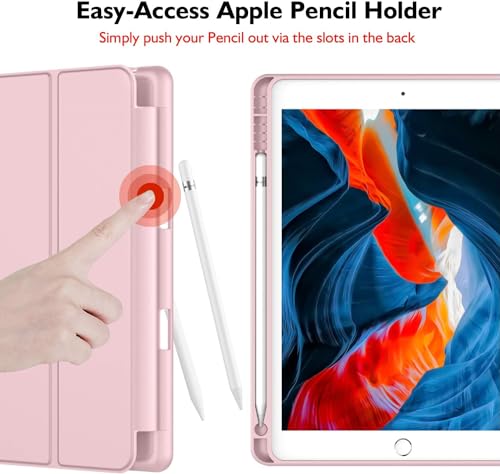 Image of Tablet Case Cover for Apple iPad Pro 11 inch (1st Gen) [Auto Sleep /Wake Cover] [Pencil Holder] [Trifold Stand] - Pink