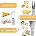 Wamery Cheese Knife Set with Small Ceramic Board & Magnetic Wood Holder - 3 Stainless Steel Cheese Knives (Soft Knife, Fork, Parmesan Shaver) with Ceramic Handles, Compact Charcuterie Gift Set