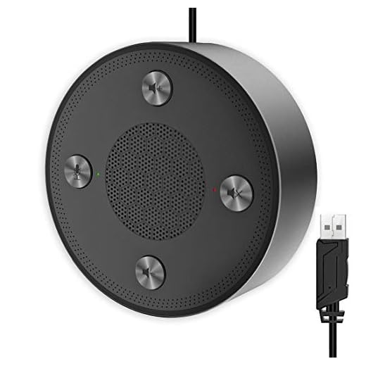 CMTECK USB Conference Microphone, Computer Desktop Speakerphone with Mute Function for Streaming, 360°Omnidirectional Voice Pickup, LED Indicator, VoIP Calls, Skype, Interviews, Chatting