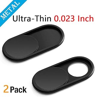 CloudValley Webcam Cover Slide[2-Pack], 0.023 Inch Ultra-Thin Metal Web Camera Cover for MacBook