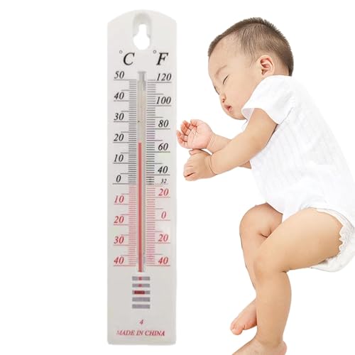 Termómetro Analógico De Pared Para Interior Y Exterior. Úselo En Jardín, Invernadero, Hogar, Oficina O Habitación Para Monitorear La Temperatura Actual