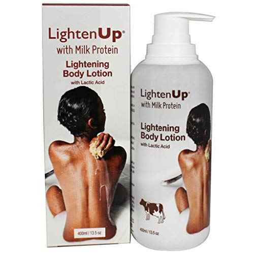 LightenUp, Lactic Acid Lotion | 13.5 Fl oz / 400ml | AHA Body Cream | Fade Dark Spots on Body, Knees, Armpit, Underarm | with Shea Butter, For Women and Men