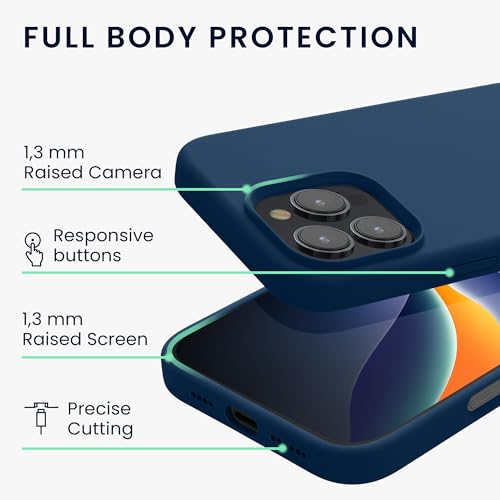kwmobile Case Compatible with Apple iPhone 16 Pro Max Case - TPU Silicone Phone Cover with Soft Finish - Navy Blue by kwmobile - Used condition - Image 4