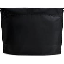 100 Pieces Matte Black 12"x9"x4" Resealable Stand Up Pouch ASTM-D3475 Standard Child Resistant Exit Bags