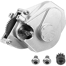 Share Goo Aluminum Complete Transmission Gearbox w/Transmission Gear Upgrade Part Compatible with Axial SCX24 Deadbolt C10 JLU Gladiator Bronco 1/24 RC Crawler Car Silver