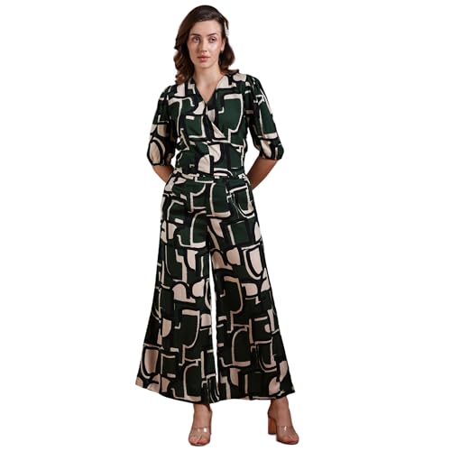 Image of Globus Women Lavender Printed Casual Co-Ord Set with Top and Palazzo-3638046001