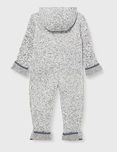 Playshoes Fleece-Overall Unisex Kinder Jumpsuit, grau Strickfleece, 68