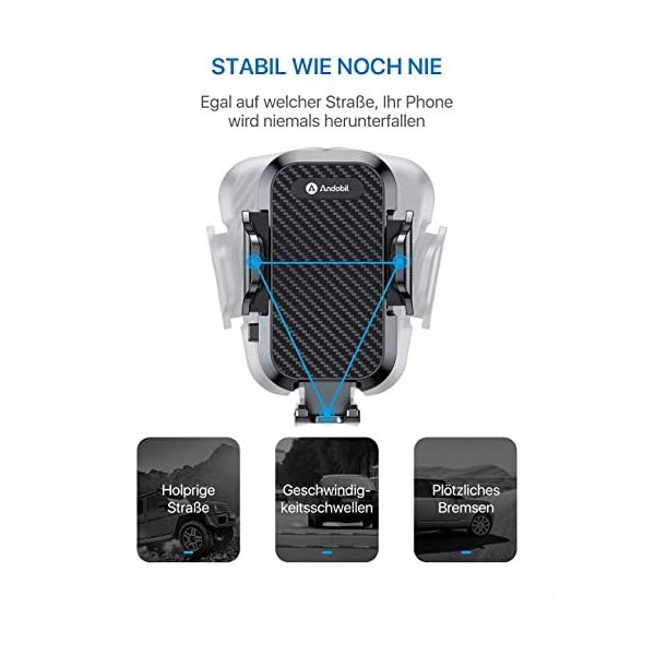 andobil Handyhalterung Auto Lüftung [ 2025 Upgrade Lüftungsclip ] Kfz Handy Halterung [ 100% Sicherer Griff ] 360° Drehbar Autohalterung Zubehör für iPhone 16 Pro Max 15 14 13 12 11 Galaxy S24 Ultra – Bild 5