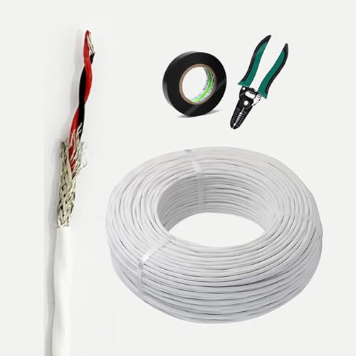 Cable trenzado blindado FEP de 2 conductores 300FT con especificación para uso aeroespacial