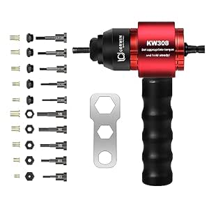 CORWIN KW308 Rivet Nut Drill Adaptor 6-32 8-32 10-24 10-32 1/4-20 M3 M4 ...