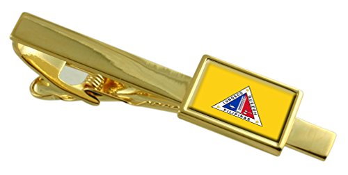 Clip de Corbata de Oro Quezon City Filipinas Bandera para Traje