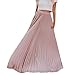 Produktbild Faltenrock Damen Maxi Lang Swing Qmber Gefalteter A-Linie Plisseerock Gothic Elegant Knie Unterrock Midi Rock Rock n roll, Hohe Taille Falten Soild Vintage Lose Strand Wrap Maxi Langer Rock(PK,M)