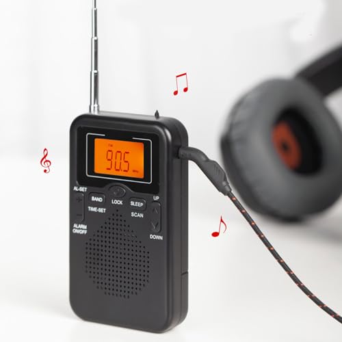 Radio portable AM FM compacte à piles avec antenne télescopique - 2