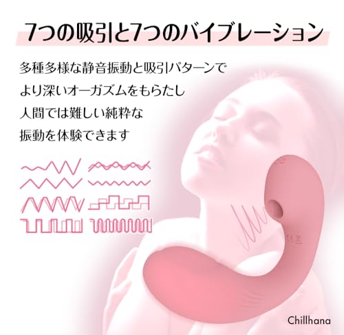 Chillhana 例の吸うやつ 【正規品】 バイブ 吸うやつ クリ吸引バイブ 女性用 アダルトグッズ 潮吹き 防水 (パステルピンク) - 画像4