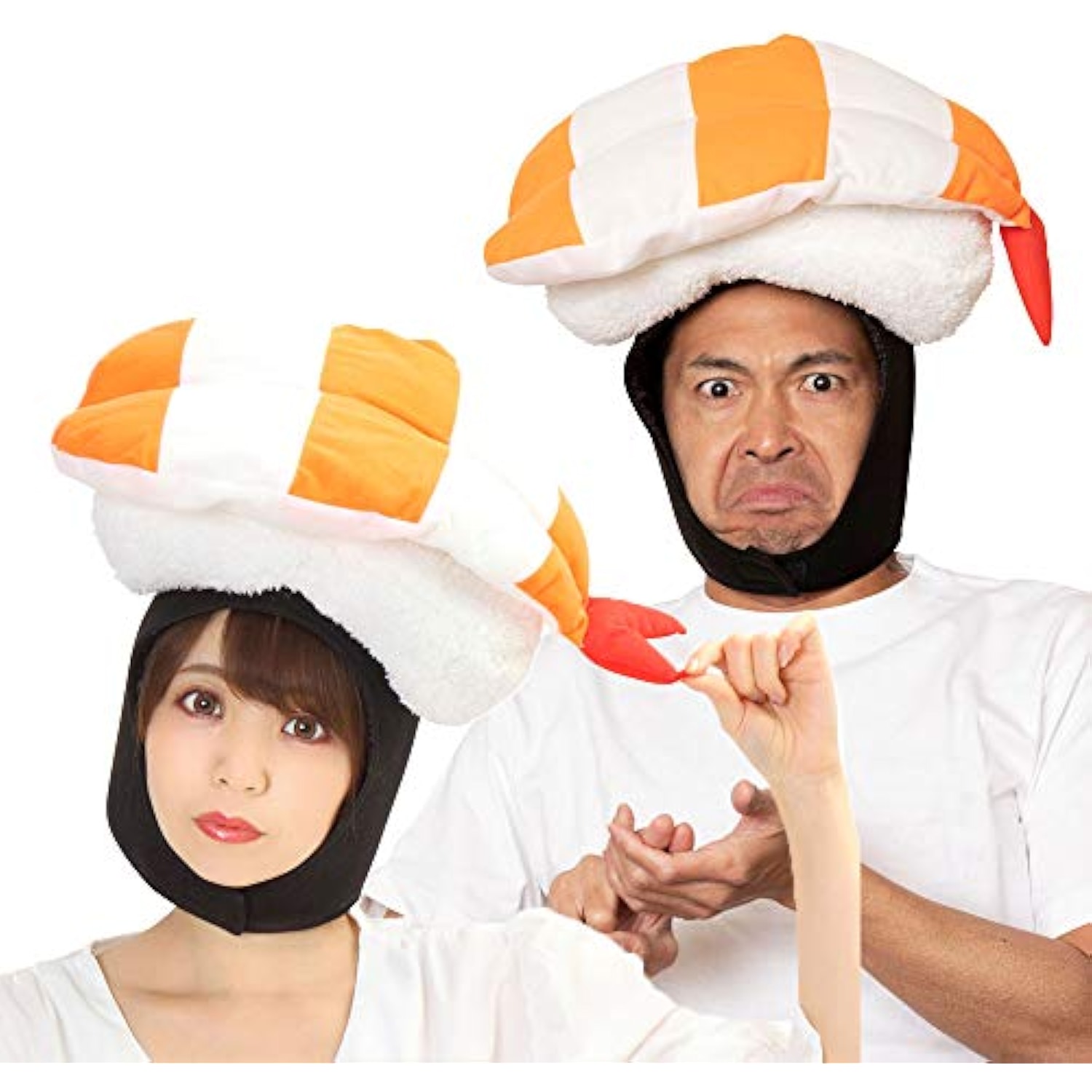 クリアストーン(Clearstone) かぶりもん コスプレ ハロウィン かぶりもの えび寿司 ユニセックス オレンジ 詳細画像1