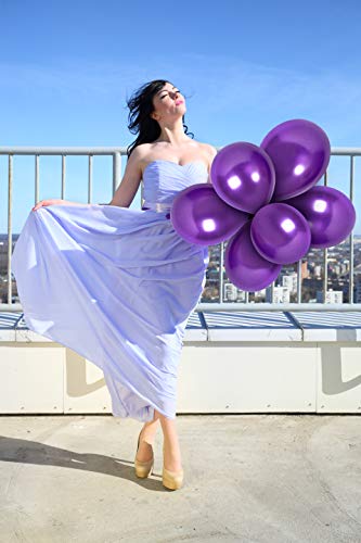 Treasures Gifted Metallic Purple Balloons - Dark Purple Balloons - Purple Latex Balloons 12 Inch - Purple Metallic Balloons - Lilac Balloons - Metallic Purple Balloons 36 Pack #TOP3