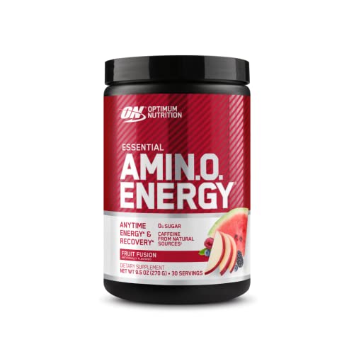 Optimum Nutrition Amino Energy - Pre Workout With Green Tea, Bcaa, Amino Acids, Keto Friendly, Green Coffee Extract, Energy Powder - Fruit Fusion, 30 Servings #TOP1