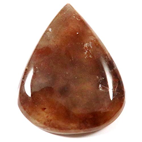 Cabochon quartz cerise naturel poire 35,25 carats, gemme Qv96 pour bijou