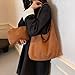 SCOFY FASHION Bolso de mano de piel sintética de ante sintético con bolsa Imagen de SCOFY FASHION Bolso de mano de piel sintética de ante sintético con bolsa