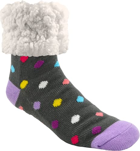 Pudus Classic Slipper Socks - Regular Polka Dot - Fuzzy Socks For Women, Men #TOP2